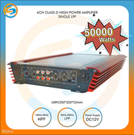 POWER AMPLIFIER 4 CHANNEL CLASS D 50000 WATT SINGLE LPF RSAU