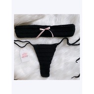Wool bow bikini - sexy crochet bow bikini