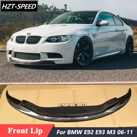 GTS Style Carbon Fiber Front Shovel Bumper Lip Chin For BMW 3 Series E92 E93 M3 E90 2005-2012
