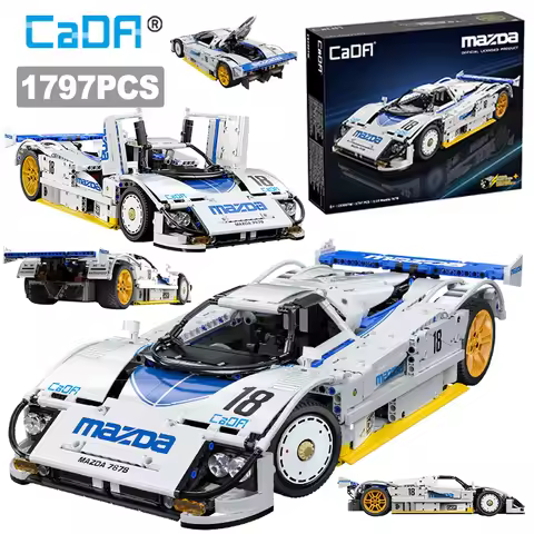 CaDA 1:10 Mazda 787B Technical Racing Car C42 Sports Car Model Building Blocks City Endurance Sports