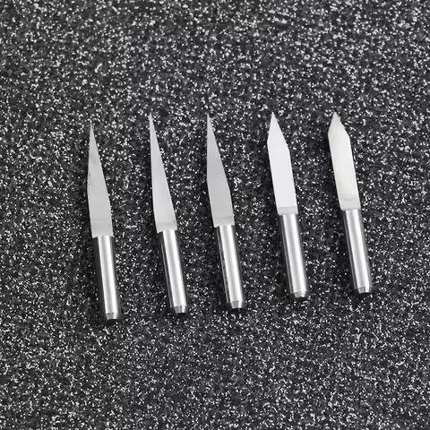 10pcs 10/15/20/ 30/45 Degree Milling Cutter Tools Set PCB Engraving Bits 3.175mm Shank Tungsten Carb
