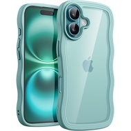 JETech iPhone 16 6.1 inch Wave Case Cute Wavy Fram