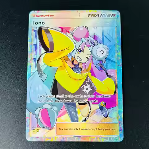 2026 English Iono Trainer SAR Holo Rare DIY Textured Card - Mint Pokemon Collectible Card