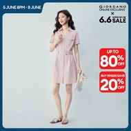 GIORDANO Women Dress Woven Fabric Dress Comfortable Wear Dress 13466226