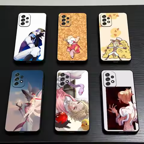 Hazbin H-Hotel Lucifer Magne Phone Case For Samsung S25,S24,S23,S22,S21,S20,Plus, Soft Silicone Blac