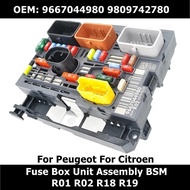 9667044980 9807028580 9675879380 9809742780 Bonnet Fuse Box BSM R02/R19 for Peugeot 3008 407 Citroen