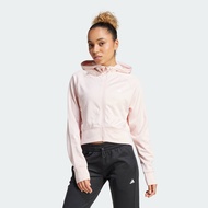 adidas Training AEROREADY Game and Go Full-Zip Hooded Fleece Jacket Women Pink IX5067