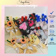 Finished product, 1 bunch of 3-5 flowers with a bag as a meaningful gift ANGIHOME