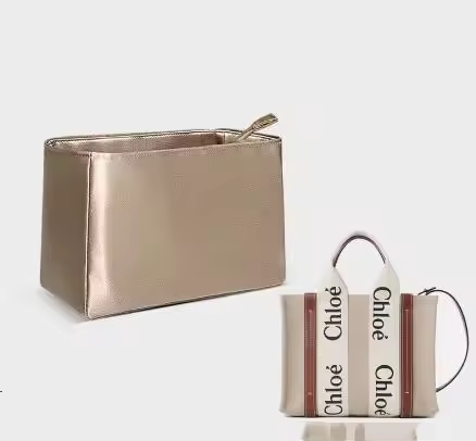 Dupont Paper Purse Organizer Insert Fit for Chloe Woody Tote Lightweight Makeup Storage Bag In Bag Z
