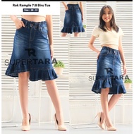 Supertara jeans skirt 7/8 - Ruffle jeans skirt 7/8