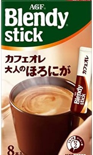 (訂購) 日本製造 AGF Blendy Stick 即沖 大人的苦味 Cafe Au Lait 咖啡棒 8 條 (6 盒裝)