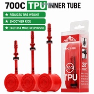 NARCISSUS13A0E Road Bicycle Inner Tire, 700Cx23-32C TPU TPU Inner Tube, Durable 28g Lightweight Alum