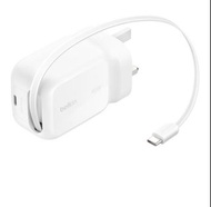 Belkin Retractable GaN Wall Charger 45W (可伸縮 GaN 壁式充電器 45W) SKU: WCH023myWH