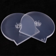filly 1/3PCS Transparent Plastic Single Piece Round Disc Case CD Case CD DVD Disc Box