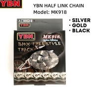 Ybn Halflink Chain Mk918 102L Single Speed Silver Gold Black Yaban Half Link Chain Mk 918 Teflon Pai