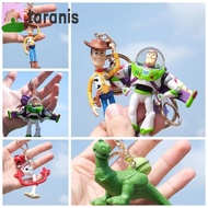 TARANIS Buzz Lightyear Key Chain, Model Toys PVC Doll Woody Action Figures, Birthday Gift Pendant An