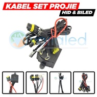 Cable Set For Car Relay HID Projector Biled H4 to HB3 / HB4 Socket Waterproof Solenoid Hi Low Branch