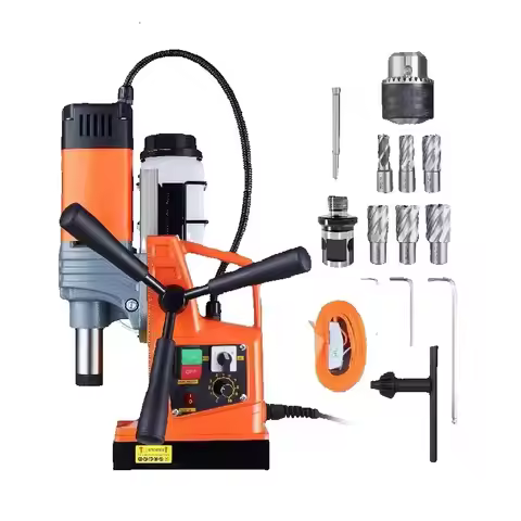 SucceBuy 1300W 1400W 2" Electric Drilling Machine Magnetic Drill Press Boring Diameter Power Drill 8