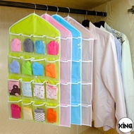 KI 16 Pockets Over Door wardrobe Hanging Bag Shoe Rack Hanger Storage underwear Organizer shelf
