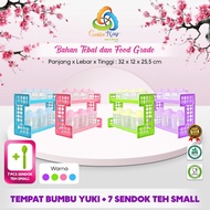 PACKAGE YUKI/ SPICE BOX KITCHEN SPICE RACK PLASTIC SPICE RACK / STACKING RACK SPICE BOX YUKI + 7 SMA