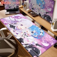 New HD Printing Cute Anime Re Zero Rem Mousepad Gaming Office Rubber Mouse Pad Gamer Desk Mats Keybo