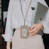 Shoeka - Name Leather ID Card LanyardTAG - Aime