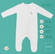 Bộ body bộ liền thân liền tất nhiều màu sắc cho em bé sơ sinh Boube vải sợi tre Bamboo thông minh th