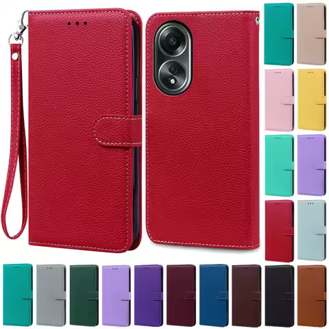 A58 A 58 Case For OPPO A58 Case Silicone Wallet Flip Leather Case For OPPO A58 4G Case Book Cover Fo
