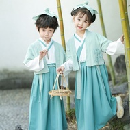 Ready Straw Kids Children Taoist Children Hanfu Autumn Hanfu Style Baby Hanfu Suit Traditional