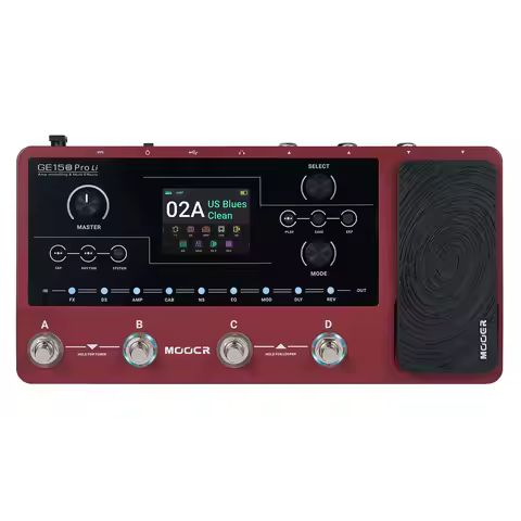 Mooer Ge150 Pro Li New Guitar Amp Modelling Multi Effects Pedal Built-In 9 Hrs Battery with 4 Footsw