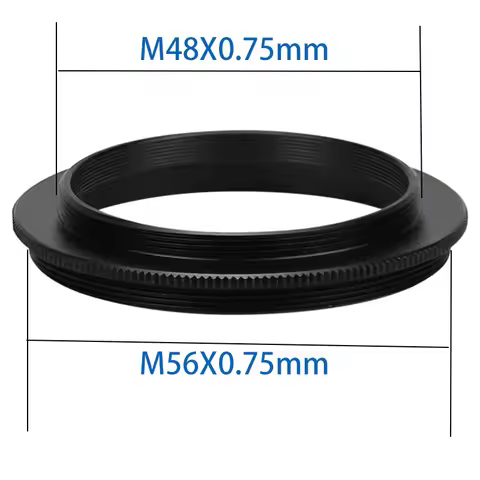 External M48 to external M56 Adapter M48x0.75 male Thread to M56x0.75 male Thread Flange Thickness 2