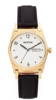 Nixon Women's A955513-00 Jane Leather Analog Display Japanese Quartz Black Watch
