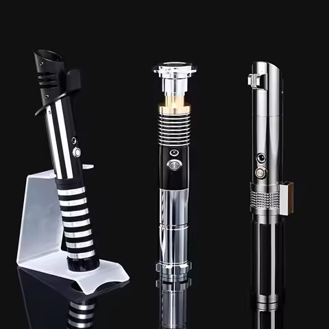Luke RGB 16 Color Variable Metal Handle Lightsaber With Hitting Sound Effect FX Duel Lightsaber Meta