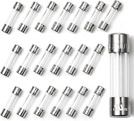 Chanzon(Pack of 20Pcs) UL Listed 5x20mm 5A 250V/125V 5 Amp Glass Fuses Fast Blow Cartridge Tube Fuse