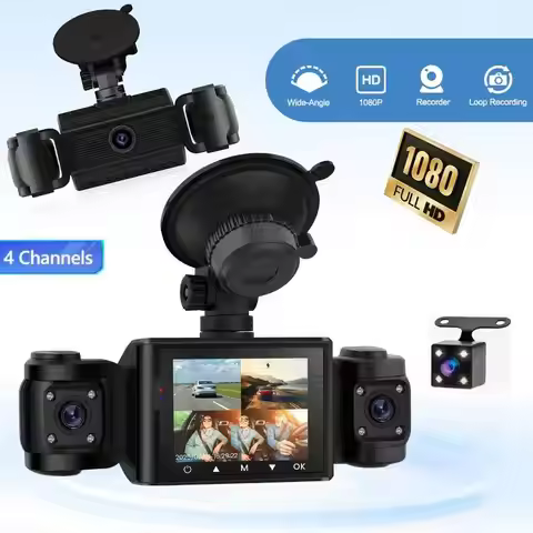 | Car Dash Cam | Driving Recorder RV Camera 360°- 4 Camera 1080P FHD Dash Cam, With Front, Left, Rig