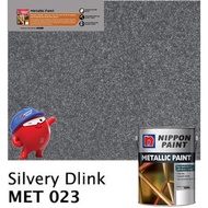 SINAR NIPPON METALLIC GLOSS PAINT 1 LITER FOR WOOD & METAL / MASONRY WALL - MET023 SILVERY DLINK/ CA
