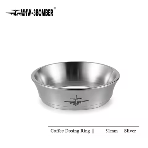 MHW-3BOMBER Espresso Coffee Dosing Funnel Compatible 51/53/54/58mm Portafilter Stainless Steel Coffe