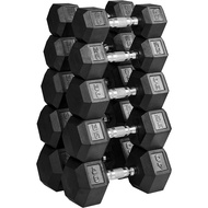 Set Dumbbell Getah Bersarung Hex Dumbbell Weights Set Dumbbell Set Berat Rumah Tanpa Rak, Sepasang 2