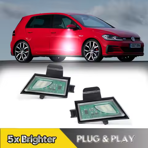 2Pcs No Error For VW Golf 7 LED Under Mirror Lights Puddle Welcome Lamps For Volkswagen Golf 7 GTI 1