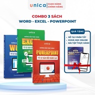 Combo 3 Sách Word - Excel - Powerpoint Ứng Dụng Văn Phòng Unica Từ Cơ Bản Đến Nâng Cao Có Kèm Khoá H