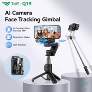 TNW Q19 AI Camera 360° Gimbal Phone Stabilizer with Face Tracking Selfie Stick Anti-shake Handheld P