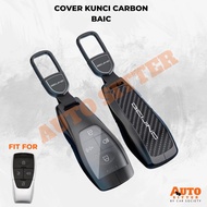 [Auto Sitter] Premium Carbon X Metal Key Cover - Stylish & Elegant Car Key Cover Baic BJ40, BJ30, X5