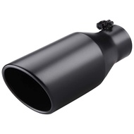 Exhaust Tip 3 Inch Inlet 5 Inch Outlet 12 Inch Overall Length Bolt on Stainless Steel Black Exhaust 