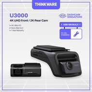 Thinkware U3000 | 4K + 2K UHD Dashcam | Sony STARVIS 2 | Wi-fi | Parking Mode [on-site installation