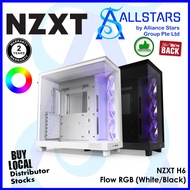 NZXT H6 Flow RGB Dual-Chamber Mid-Tower ATX / Micro-ATX / Mini-ITX with F120 RGB Fan (White/Black) (2 Years Warranty)