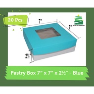 Spring Jade-Cake Pastry Box 7” x 7” x 2½′′ (20 pcs)