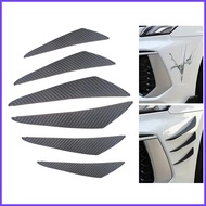 Car Spoiler Canards Kit 6 Pieces Anti Collision Vehicle Body Decal Sticker Car Exterior Fins for Sed
