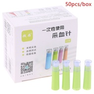 50pcs 28G Micro-Sensing Disposable Blood Collection Lancet Needle Peripheral Blood Collection Needle