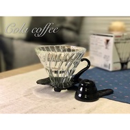 [Jiatang Coffee] HARIO 2nd Generation New Version Black 02 Glass Filter Cup 1~4 Cups/VDG-02B V60 Ext