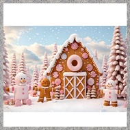 210x150cm Christmas Gingerbread Gingerbread House Candy House Photography Backdrops Birthday Party D